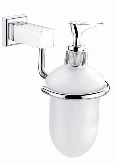 Dispenser Porta Sapone Liquido Celeste Silver Per Ricambio Accessori Bagno  79886 