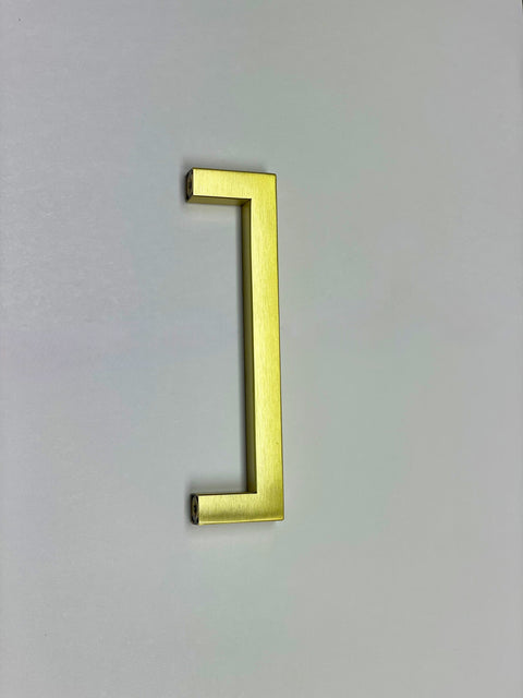 Matte Gold  Square Bar Pull Cabinet Handle - Sizes 4" to 24" - (1/2" Thickness)