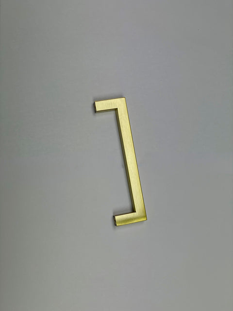 Matte Gold  Square Bar Pull Cabinet Handle - Sizes 4" to 24" - (1/2" Thickness)