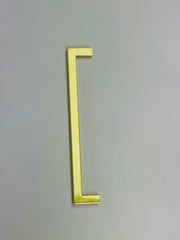 Matte Gold  Square Bar Pull Cabinet Handle - Sizes 4" to 24" - (1/2" Thickness)